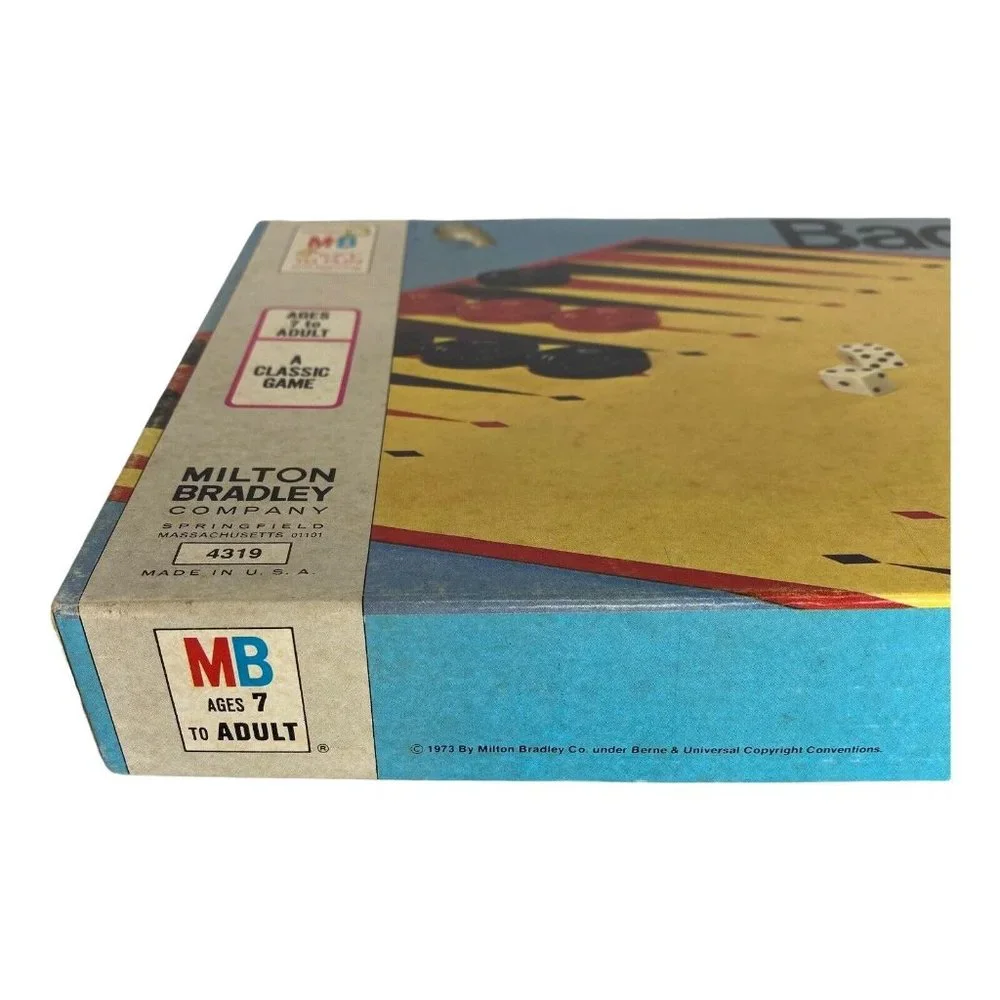 Vtg 1973 Milton Bradley Backgammon and Acey Deucy 4319 Board Game -Pieces Sealed